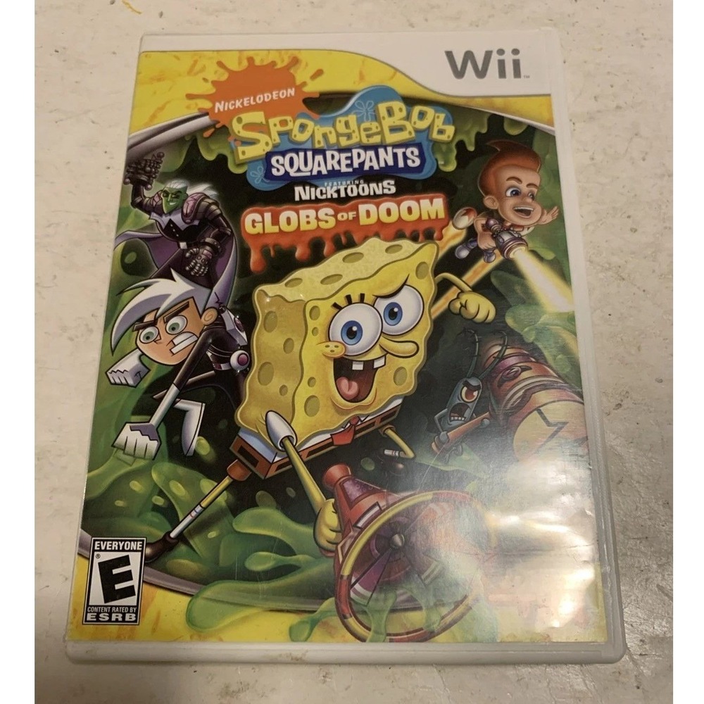 SpongeBob SquarePants‎ Nicktoons Globs of Doom Nintendo Wii CIB THQ 2008